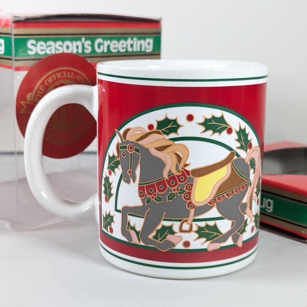 Woodward Canada Christmas mug Horse Holiday Mug Vintage Gift idea